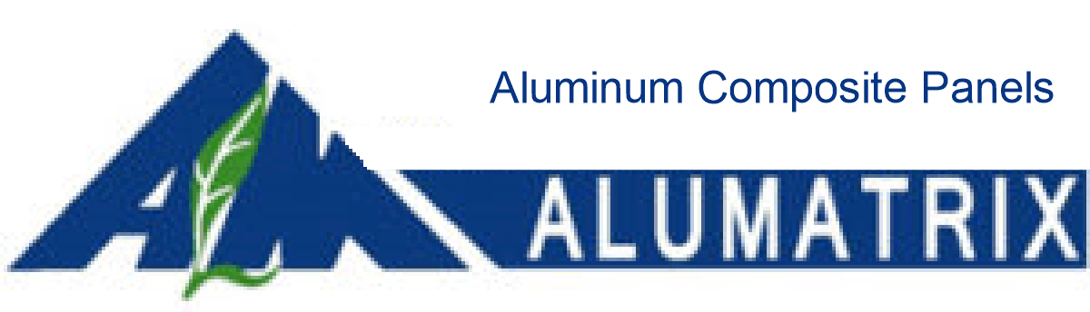 AluMatrix logo with the line Aluminum Composite Panels.