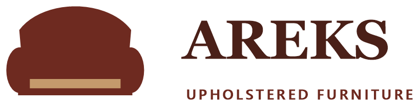 AREKS logo: a brown sofa symbol beside the English name AREKS.